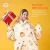 Joyfy Adults Wearable Blanket Hoodie for Women Men Giant Pocket Sleeves FlaWarm Oversized Fleece Winter Sweatshirt Blanket Birthday Gift Cat - 3 of 4