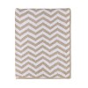 Chenille Knitted Blanket - Taupe Chevron - 2 of 4