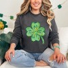 Simply Sage Market Women's Four Leaf Clover Watercolor Long Sleeve Garment Dyed Tee - 2 of 4