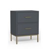 Alpine Furniture,Madelyn Two Drawer Nightstand, Slate Gray - 2 of 3