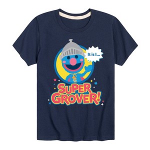 Boys' - Sesame Street - Kawaii Super Grover Short Sleeve Graphic T-Shirt - 1 of 4