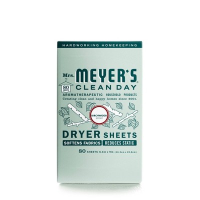 Mrs. Meyer's Clean Day Dryer Sheets - Birchwood - 80ct