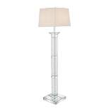 Glass Mirrored Floor Lamp Silver - Olivia & May