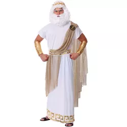 HalloweenCostumes.com 2X  Men  Men's Plus Size Zeus Costume, White/Orange