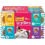 Friskies Lil Grillers Chicken, Turkey, Ocean Fish & Tuna In Gravy Wet Cat Food Variety Pack - 1.55oz/30ct