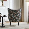 CAVINAS Modern Tufted Curved Wingback Chair, Velvet Armchair, Single Sofa Chair, Comfy Reading Chair for Bedroom, Living Room - 3 of 4