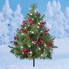Collections Etc White LED Lighted Holiday Pine Tree Planter Stake, 27"H 12 X 12 X 27 - 3 of 3