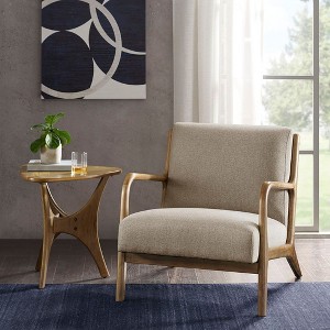 CAVINAS Polyester Accent Chair with Mid-Height Backrest,Mid-Century Comfy Upholstered Living Room Chairs,Reading Chairs for Living Room - 1 of 4