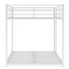 CAVINAS Full over Full Bunk Bed Metal Bed Frame with Full Length Guardrails and Ladder for Bedroom, White - 3 of 4