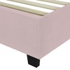 Okak Full Size Velvet Platform Bed Frame Upholstered Modern Bed with Big Headboard & 2 shelves No Springs Required Easy to Assemble, Pink - 3 of 4