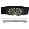 INSPIRE CHIC Women's Wide Elastic Vintage High Stretchy Buckle Waist Belt - 3 of 4