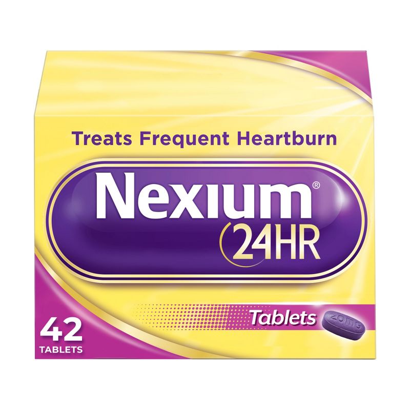 Nexium 24-Hour Delayed Release Heartburn Relief Tablets with Esomeprazole Magnesium Acid Reducer - 42ct, 1 of 10