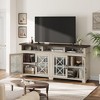 GustoWave 70.9" Farmhouse TV Stand, Entertainment Center with Glass Door & LED Lights for Living Room, Bedroom - 3 of 4