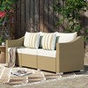 Resenkos 3 Seater Patio Couch, Outdoor Sectional Furniture, PE Rattan,Gray - 3 of 4