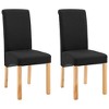 vidaXL Dining Chairs 2 pcs Black Fabric - 2 of 4