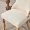 Sapphtopaz Velvet Dining Chairs Set of 2 Upholstered Kitchen Chair with Curved Wood Trim & Sculpted Legs Accent Chairs for Living Room, Kitchen - 2 of 4