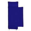 EVERYDAY KIDS Toddler Nap Mat –Solid Navy– Soft Microfiber, Rollup with Handle & Pillow, for Preschool, Daycare, or Travel -Ages 2-6 years - 4 of 4