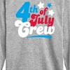 Boys' - Instant Message - Fourth Of July Crew Retro Script Long Sleeve Graphic T-Shirt - 2 of 4