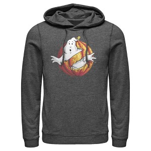 Men's Ghostbusters Halloween Pumpkin Logo Pull Over Hoodie - 1 of 4