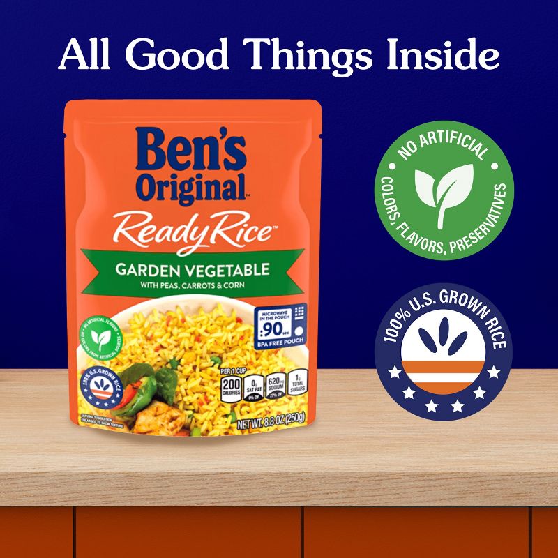 Ben&#39;s Original Ready Rice Garden Vegetable Microwavable Pouch - 8.8oz, 6 of 8