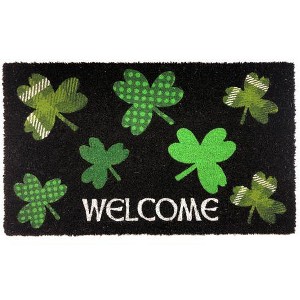 Briarwood Lane St. Patricks Day Coir Doormat 30x18 Shamrocks St. Patrick's Day Natural Fiber For St. Patricks Day Coir Doormat - 1 of 2