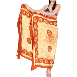 LA LEELA Women's Vacation Swimsuit Holiday Bathing Suit Swimwear Sarong Wrap Cover up Wraps One Size Carrot Q590 - 1 of 4