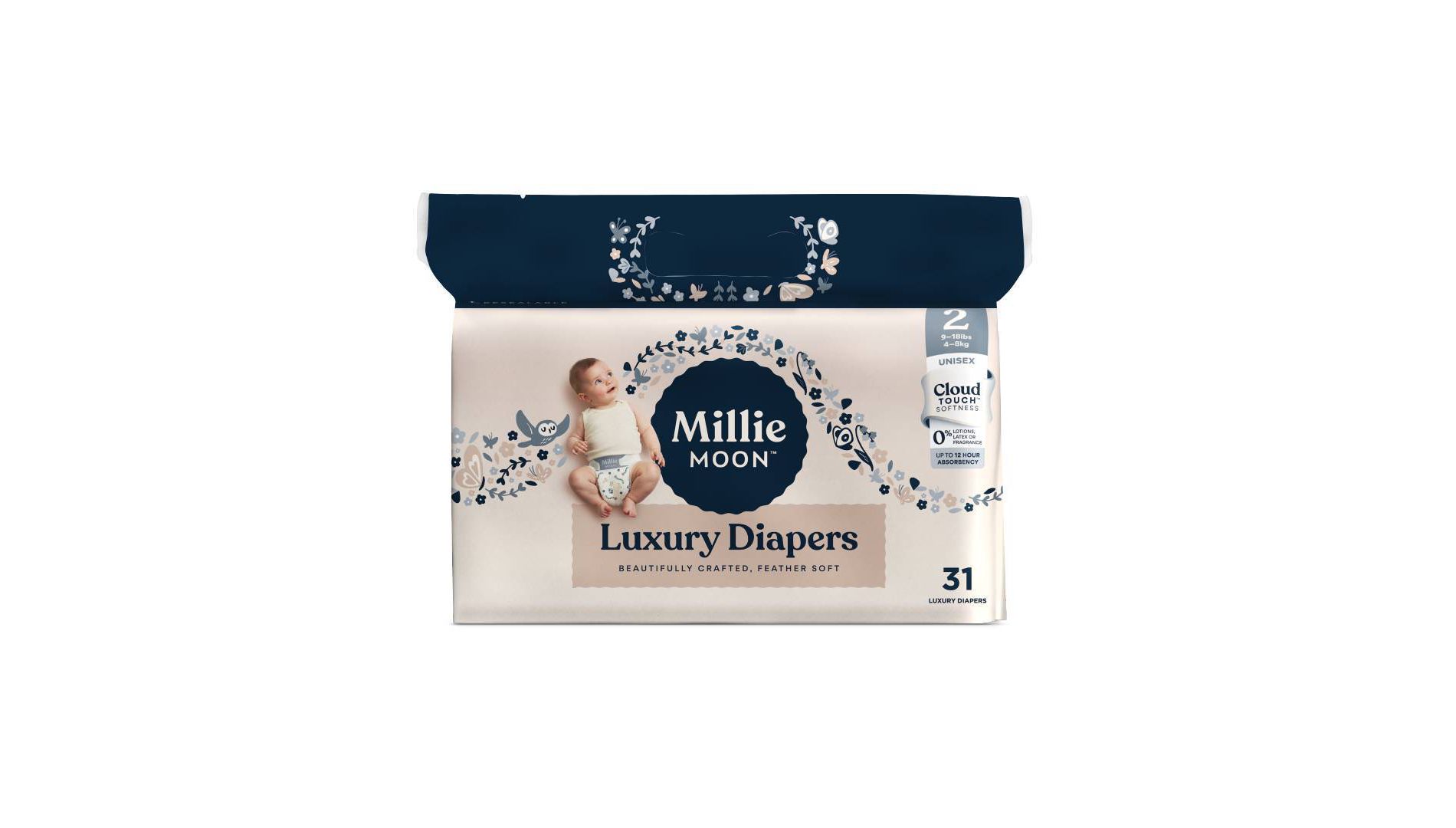 Millie Moon Luxury Disposable Diapers - Size 2 - 31ct