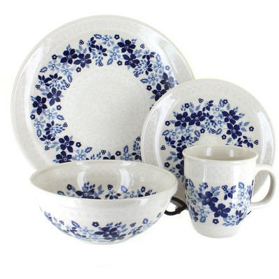 Blue Rose Polish Pottery Christiana 16 Piece Dinnerware Set