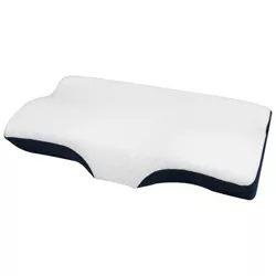 Unique Bargains 1Pcs Contour Memory Foam Pillow Cervical Neck Support Sleeping Pillows White 62x33x10cm