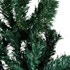vidaXL 7 ft Slim Artificial Green Christmas Tree with Stand - Half Round Shape, PVC and Steel - Space Saving Wall-Fitted Xmas Tree for Small Space - 4 of 4