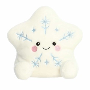 Aurora Small Party Sized Glisten Snowflake Palm Pals Festive Stuffed Animal White 7.5" - 1 of 4