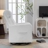 Swivel Rocker Recliner Single Rotating Sofa Chair,Linen Swivel Chair Couch,Swivel Armchair With Pocket Soft Swivel Nursery Chair-Maison Boucle - 4 of 4