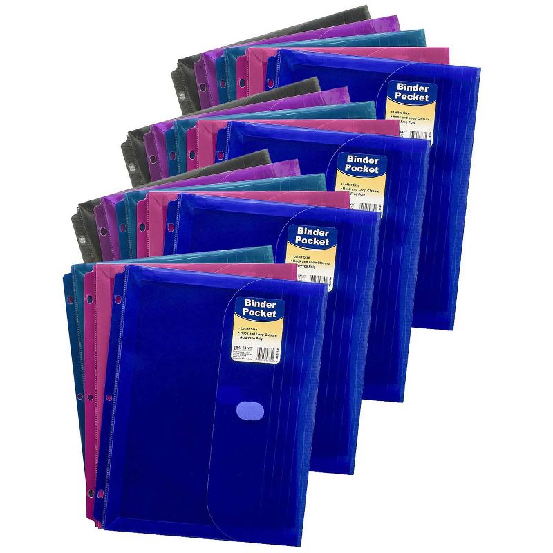 C-Line® Binder Pocket, Side Loading, Assorted, Pack of 18, 1 of 3