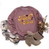 Simply Sage Market Women's Graphic Sweatshirt Trick or Treat Flowers - 3 of 4