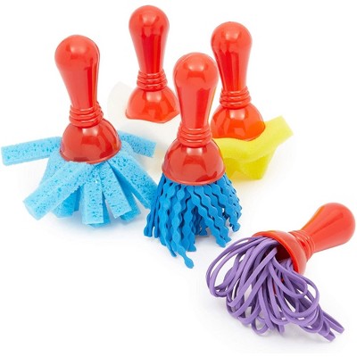 Bright Creations 5 Piece Texture Paint Brushes for Kids Arts and Crafts Supplies