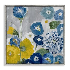 Stupell Industries Blue & Yellow Abstract Poppies, 17" x 17" - 1 of 4
