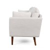 Feichko Contemporary Fabric Pillow Back 3 Seater Sofa - Christopher Knight Home - image 4 of 4