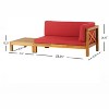 Christopher Knight Home Brava Outdoor Acacia Wood Right Arm Loveseat and Coffee Table Set with Cushion - 3 of 4