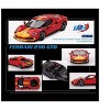Ferrari 296 GTB Assetto Fiorano Rosso Corsa Red with Yellow Stripes 1/64 Diecast Model Car by BBR - 4 of 4