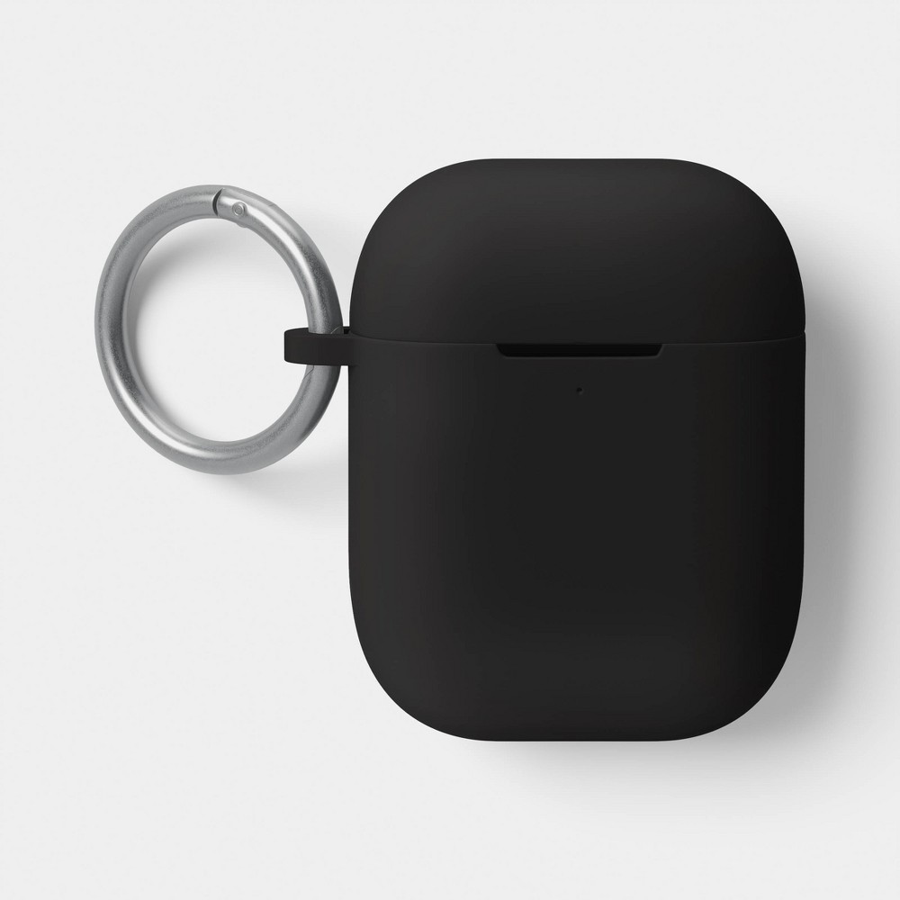 AirPods (1/2 generation) Silicone Case with Clip - heyday™ Black with Silver