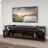 Sonax Bromley 2 Tier Ravenwood TV Stand for TVs up to 80" Black: Modern Media Console with Cable Management - 2 of 4