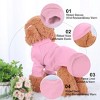 Unique Bargains Cotton Blend Winter Fleece Lined Warm Dog Coat Clothes Pink Small Size - 3 of 4