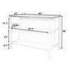 Bella Depot 45'' Solid Wood Rustic Kitchen Island Rubber Wood Butcher Block Dining Table Prep Table with 2 Open Shelves - 3 of 4