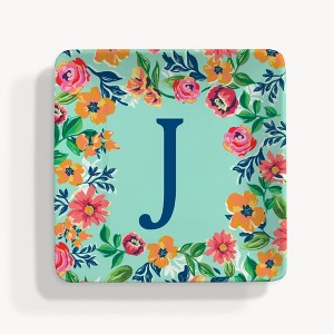 Personalization Mall Flowery Initial Personalized Ring Dish - 1 of 3