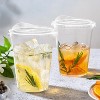 Attop 16 oz Clear Plastic Cups with Lids, Sturdy & Food Safe Iced Coffee Cups with lids, Disposable Plastic Smoothie Cups for Cold Drinks - 3 of 4