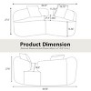 Compact Modern Curved Loveseat Sofa with Medium-Firm Cushion for Small Spaces – 3irtyhousy - 4 of 4