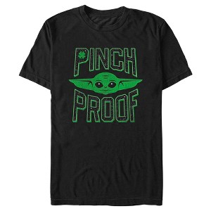Men's Star Wars: The Mandalorian St. Patrick's Day Grogu Pinch Proof T-Shirt - 1 of 4