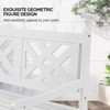 Karl Home | Original Wood Geometric Back Patio  Bench - 2 of 2