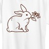 Women's - Instant Message - Bunny With Flower Short Sleeve Graphic T-Shirt - 2 of 4