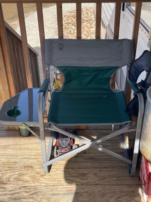 Coleman camping chair discount with side table